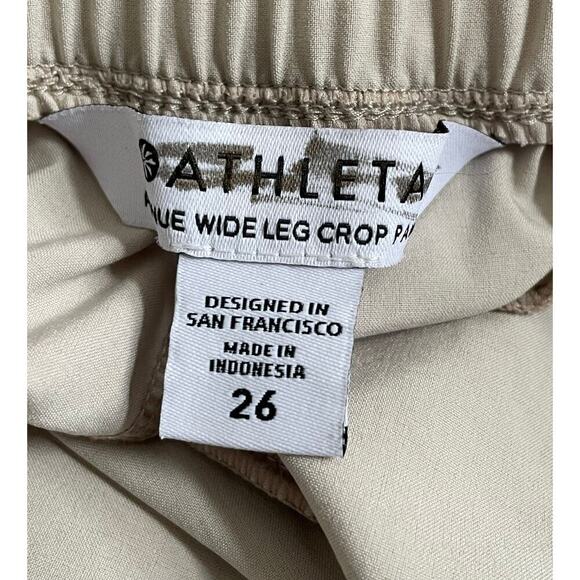 Athleta Avenue Wide Leg Crop Pant Abalone Size 26 Commute Work Travel Outdoors - Picture 6 of 12